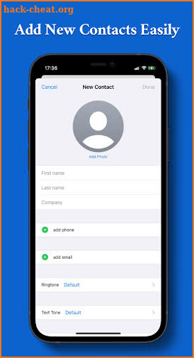 Contacts iOS 16 screenshot