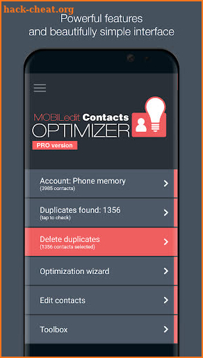 Contacts Optimizer screenshot