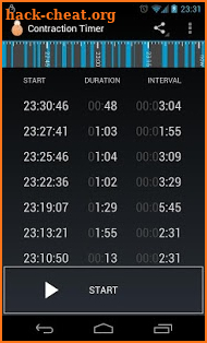 Contraction Timer screenshot