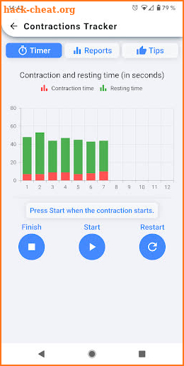 Contractions Tracker - Time your contractions! screenshot