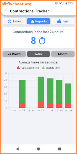 Contractions Tracker - Time your contractions! screenshot