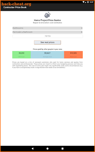 Contractor Price Book - Home repair & renovation screenshot