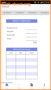 Contractor Timesheet screenshot