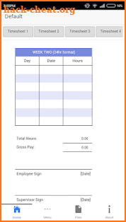 Contractor Timesheet screenshot