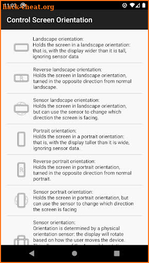 control screen rotation screenshot