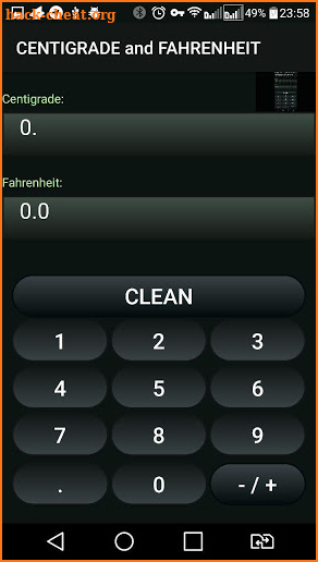 Convert Between Celsius and Fahrenheit ( C° & F° ) screenshot