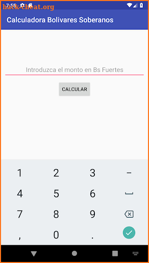 Convertidor de Bs Fuertes a Bs Soberanos screenshot