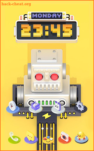 Cool 3D silver robot machine game theme screenshot