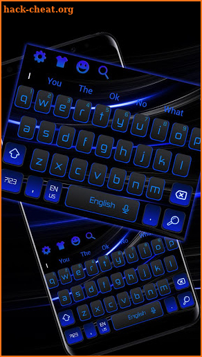 Cool Black Blue Keyboard Theme screenshot