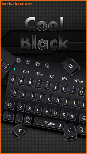 Cool Black Glossy Texture Keyboard screenshot