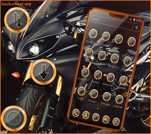 Cool Black Motobike Theme screenshot