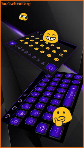 Cool Black Purple Keyboard screenshot