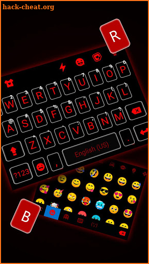 Cool Black Red Keyboard Theme screenshot