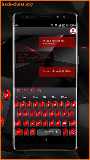 Cool Black Red Metal Keyboard screenshot