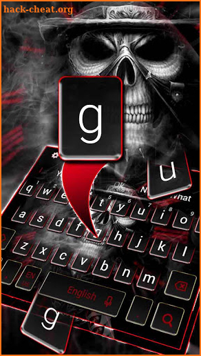 Cool Black Smoke Skull Keyboard Theme screenshot