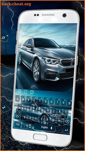 Cool blue car keyboard screenshot