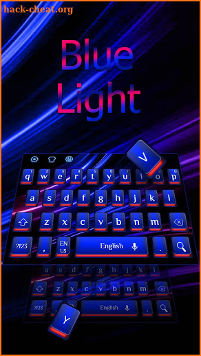 Cool Blue Red Light Keyboard screenshot