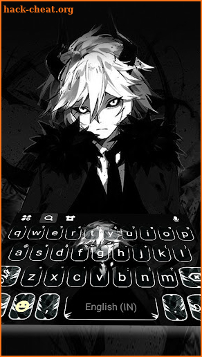 Cool Devil Boy Keyboard Background screenshot