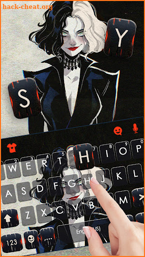 Cool Devil Girl Keyboard Background screenshot