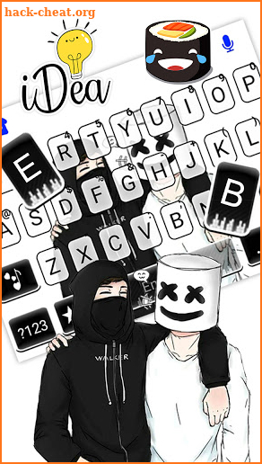 Cool DJ Friends Keyboard Background screenshot