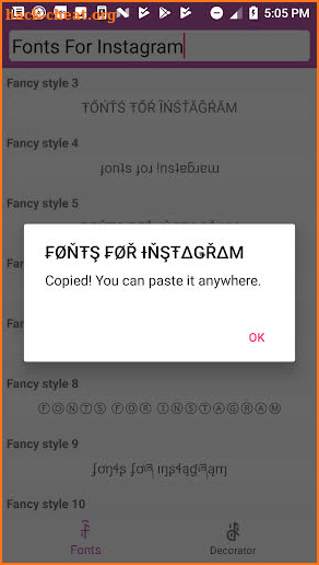 Cool Fonts for Instagram, Facebook, Twitter, ... screenshot