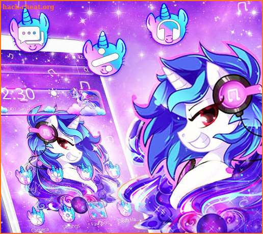 Cool Galaxy Monster Unicorn Theme screenshot