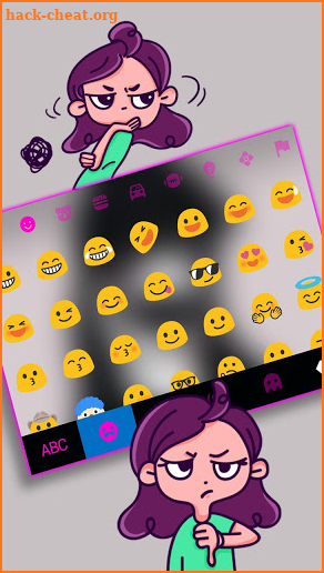 Cool Girl Mask Keyboard Background screenshot