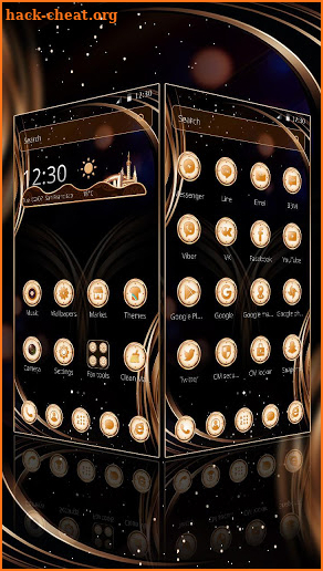 Cool Golden Luxury Black Theme screenshot