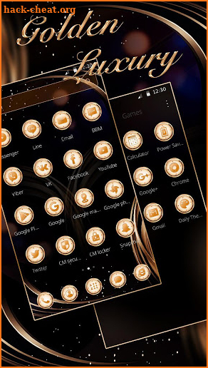 Cool Golden Luxury Black Theme screenshot