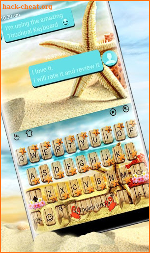 Cool Holiday Vacation Summer Beach Keyboard Theme screenshot