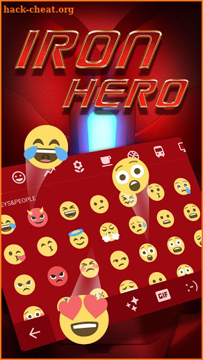 Cool Keyboard Theme for Red Iron Hero screenshot