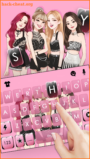 Cool Kpop Girls Keyboard Background screenshot