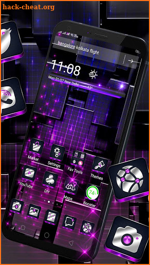 Cool Purple Light Gravity Theme screenshot