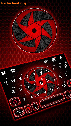 Cool Red Sharingan Keyboard Theme screenshot