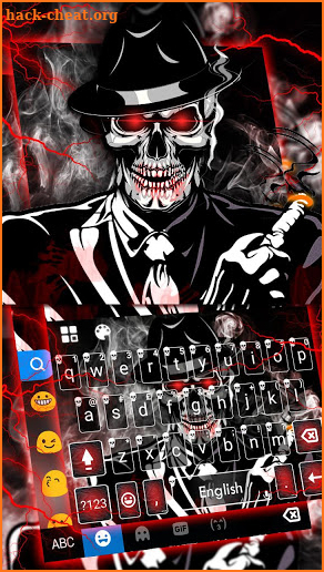 Cool Smoke Skull Keyboard Theme screenshot