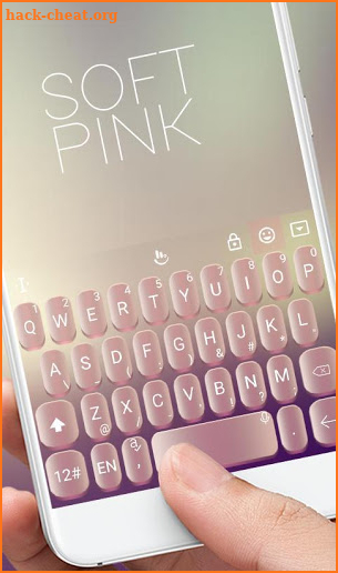 Cool Soft Pink Keyboard Theme screenshot