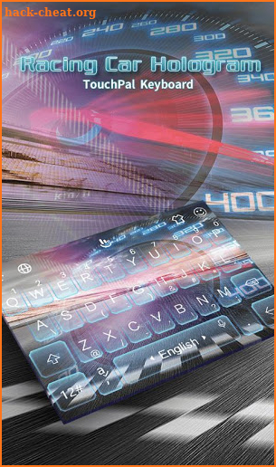 Cool Sports Racing Car Hologram Keyboard Theme screenshot