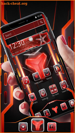 Cool Tech Red Business Theme screenshot