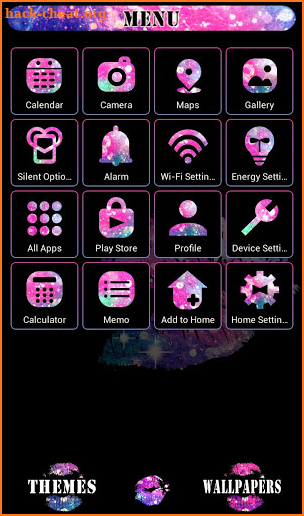 Cool Wallpaper Galaxy Lips Theme screenshot