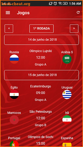 Copa do Mundo 2018 screenshot