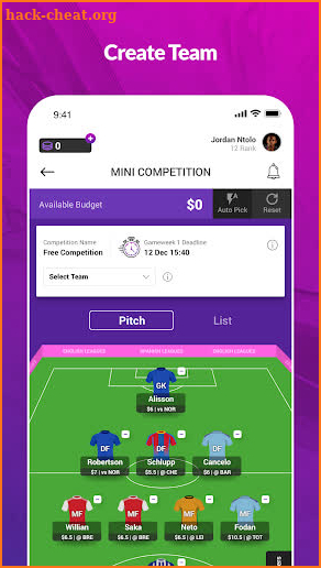 Copa Fantasy screenshot