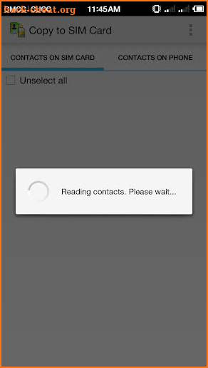Copy to SIM Card Pro screenshot