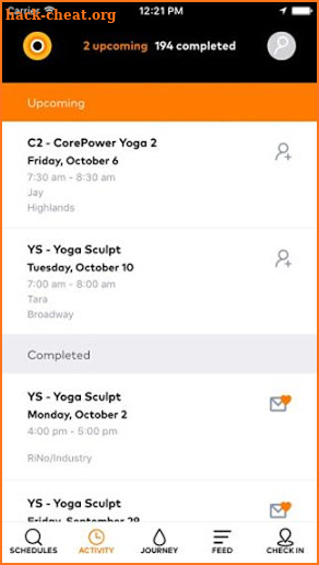 CorePower Yoga screenshot