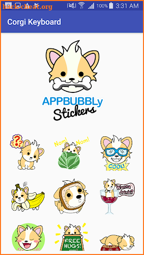 Corgi Mixed Animated Keyboard Stickers for Gboard screenshot