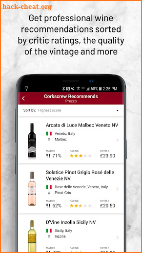 Corkscrew Wine App screenshot