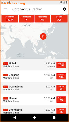 Coronavirus Tracker 2020 screenshot