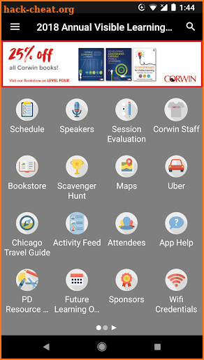 Corwin Events screenshot