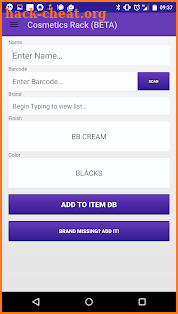 Cosmetics Rack screenshot