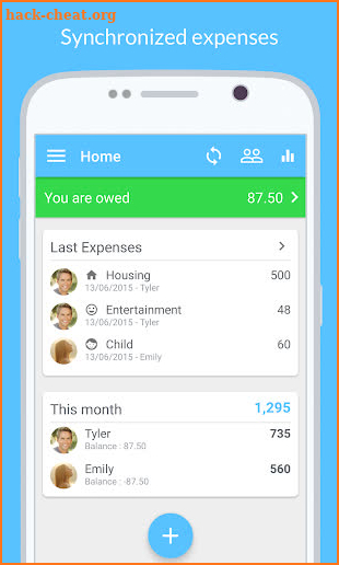 Cospender Split group expenses screenshot