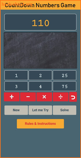 Countdown Numbers Game screenshot